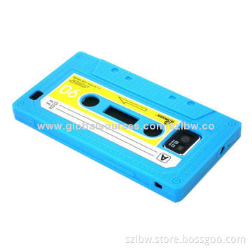 Retro Cassette Tape Silicone Case for iPhone 5, Easy Access to All Phone Functions